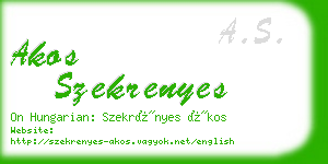 akos szekrenyes business card